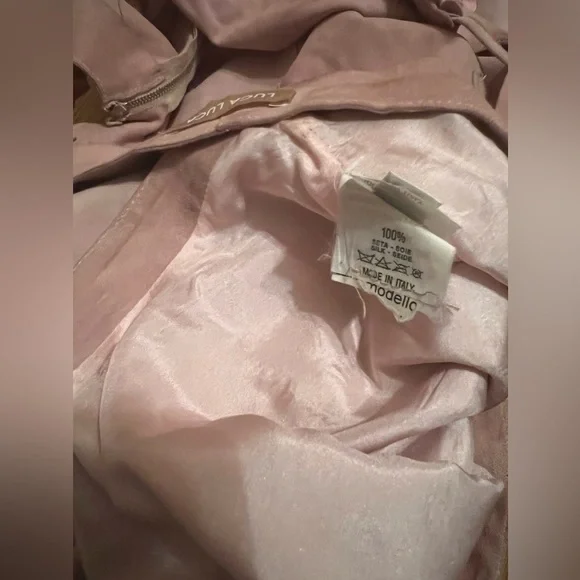 Luca luca silk 100% leather crop top floral & skirt 6 italian vtg 90s Coachella - Picture 8 of 16